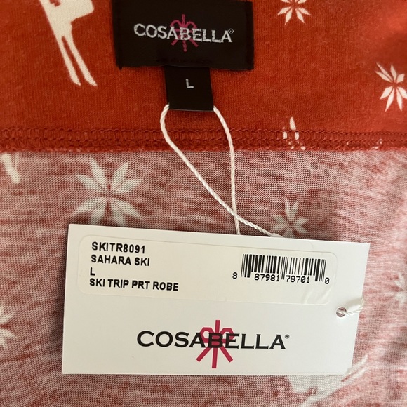 Cosabella Sahara Ski Trip Print Cozy Pima Cotton Blend Robe Size Large NWT - Picture 12 of 12